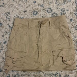 No Boundaries Tan Utility Skirt with Cargo Details Fits Like Small